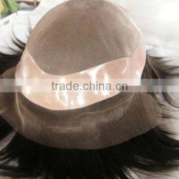 hand tied toupee/hair piece/lace wigs