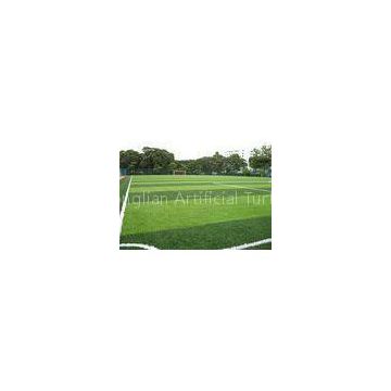 32mm Polyethylene Fibrillated Yarn Playground Artificial Grass For Soccer , 14700 Density