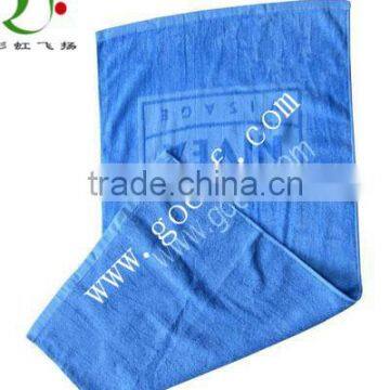 promotional 100 cotton plain dyed jacquard fitness towel hand towel