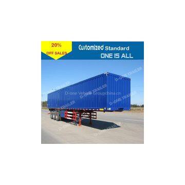D-one supply 3 axles utility box van semi trailer