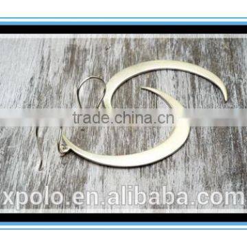 2016 New Design Gold Crescent Moon Earrings Gold Plated Sterling Silver Statement Earrings Fall Moon Jewelry photo-6