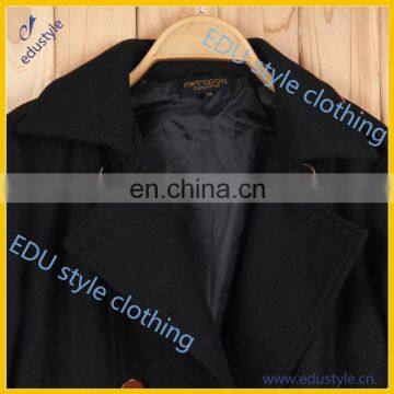 2017 Hot Selling Black Wool Coats Unisex Winter Clothes photo-4