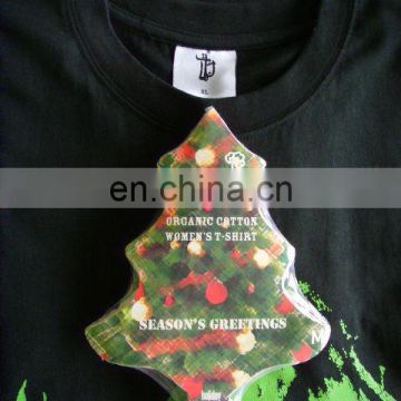 christmas tree shape compressed custom t-shirt