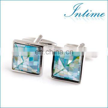 fashion character green mother of pearl cufflink famous pearl jewelry