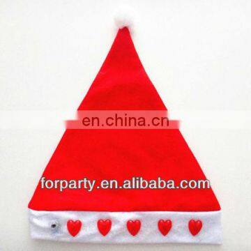 CHN-0141 Christmas hat with heart LED light