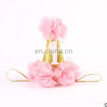 1 PCS Newborn Headbands Girls Hair Accessories Infants Flower Crown Headband Hair Bands Kids Birthday Gifts photo-4