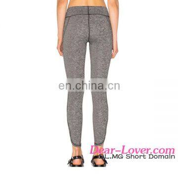 Cheap Women Dusty Charcoal Cutout Side Sports Fitness Yoga Leggings photo-5