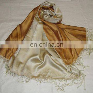 FINEST QUALITY 100% SILK REVERSIBLE SHAWL photo-5