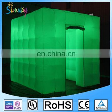 2016 Cheap inflatable led lighting changeable colors photo booth cabinet for party