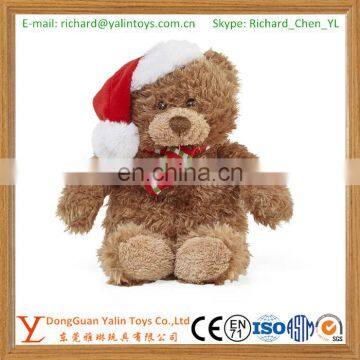 Teddy Bear in Santa Hat Christmas Plush Toy