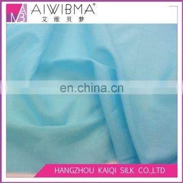 Plain Dyed/solid Color/light Blue Silk Cotton Blend Fabric for Baby Clothes photo-4