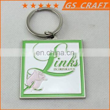 keychain/metal square shape keychain/keychains/key ring holder