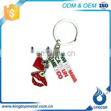 Top Quality Ornament Crystal Heart Shape Shaped Key Chains Keychain Metal photo-3