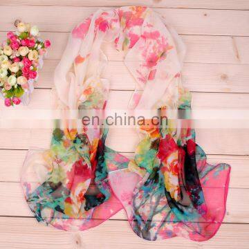 Wholesale China Mixed Color Silk Scarf Chiffon Georgette Scarves photo-3