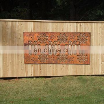 Rusted metal wall panels laser cutting corten steel screen