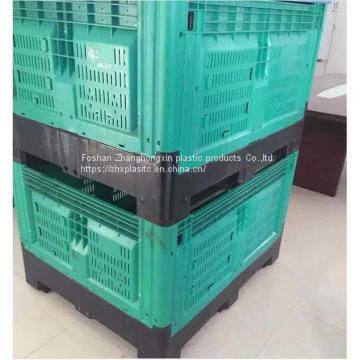 Foldable Large Container With Collapsible Plastic Pallet Box