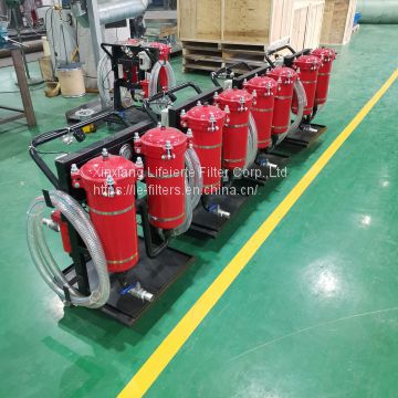 Portable power plant engine oil filter recycle waste oil filter machine