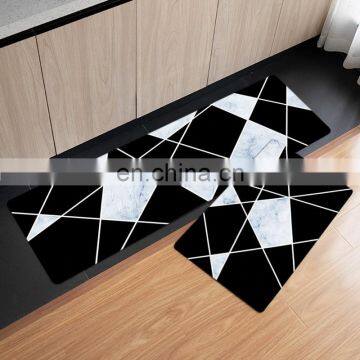 non anti slip kitchen rubber mat runner with geometric design mat