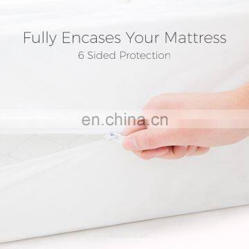 100% Polyester Knitted Elastic Fabric Bed Bug Proof Mattress Encasement With Zipper photo-3