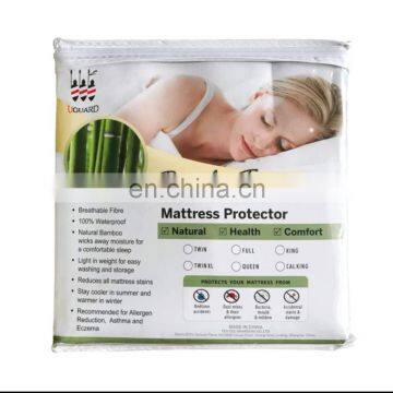 Zippered Mattress Encasement 100% Polyester Waterproof Bed Bug Prooof Mattress Cover For Hospital