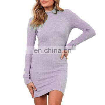 TWOTWINSTYLE backless Dress For Women O Neck Long Sleeve Elegant sexy Dresses ladies fashion clothing