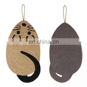 New mouse shape sisal scratch board pet pad resistant cat toy