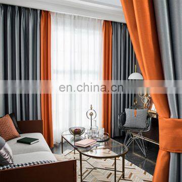 Latest Designs Luxury European Style Cheap Fancy Polyester Blackout Door Window Hotel Hook Curtain Fabric For The Living Room photo-4