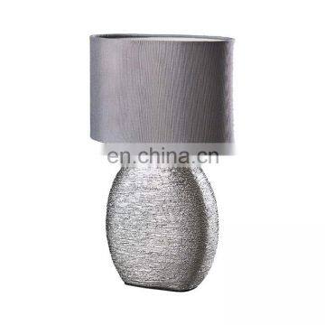 America wholesale hotel home decor custom made ceramic base unique fancy cheap silver table lamps for gift