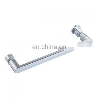 Glass Accessories Double Holes Chromed Zinc Alloy Shower Door Handles