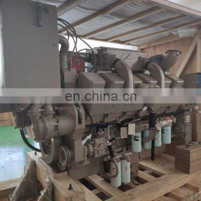 Water Cooling 12 Cylinders 1007KW 1900rpm 38L Diesel Marine Engine for KTA38-M