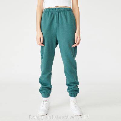 Forest Green Polyester Nylon Track Pants