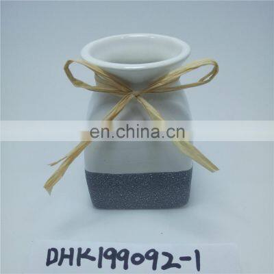 White Compote Decorative Porcelain Ceramic Flower Vase