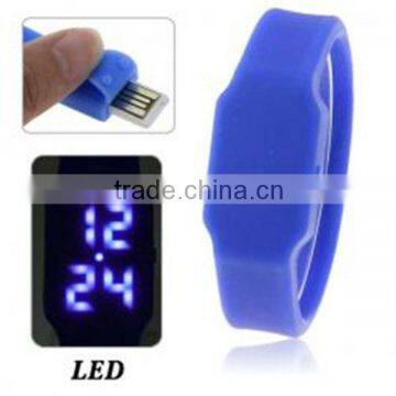 2013 New product promotional gift silicone led watch usb / wristband watch usb gift usb