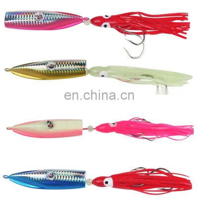 150g  180g 200g Inchiku Slow Jig Bottom Ship Lures Metal Octopus Skirt With Assist Hook