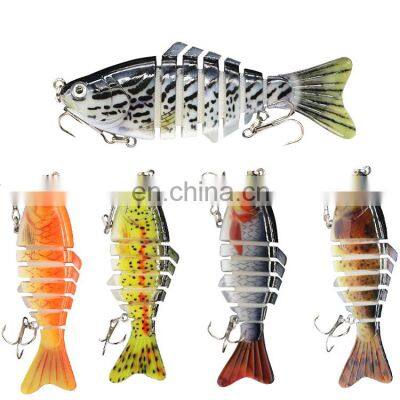 Hot sell 10cm/16g 3D printing  jointed swimbait lifelike  section fishing lure hard bait