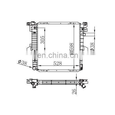 Wholesale Auto Spare Parts Car Aluminum Air Cooling Radiator XL2Z8005CA Suitable for FORD USA EXPLORER