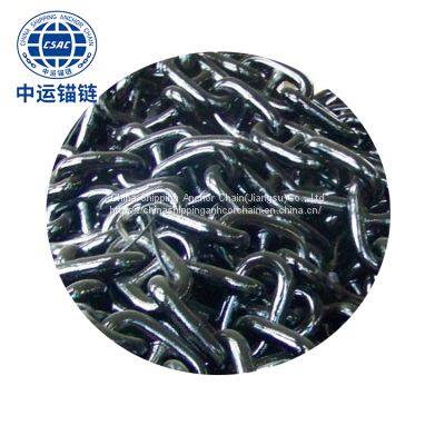 60mm Black Painted floating wind power platform  studless link anchor chain
