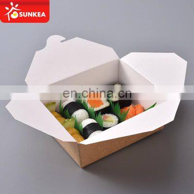 Disposable custom cardboard food box for takeaway