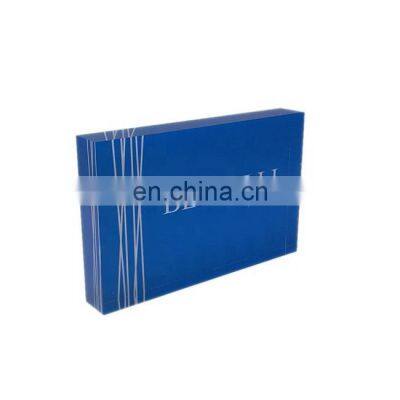 Hot Sale UV Printing Solid White Colored Acrylic Display Brand Logo Block Acrylic Solid Block photo-3