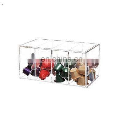 PMMA material coffee shop used plastic acrylic coffee pod storage holder