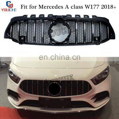 ABS front grille mesh hood for Mercedes Benz A class W177 2018+