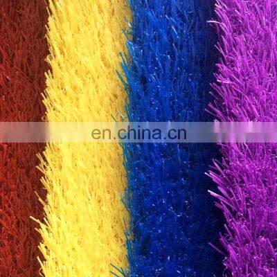 High quality colored artificial grass carpet for kindergarten rainbow runway