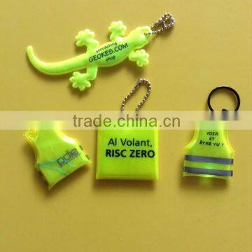 2015 Hot Sale Custom Shape Reflective Pvc Keyring , Pvc Keyring , Soft Pvc Led Keyring