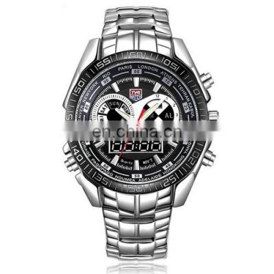 TVG 486 Hot Sell Stainless Steel Men's Watch Clock Fashion LED Waterproof Wristwatches