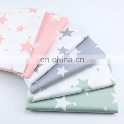 Nordic cartoon star printing fabric kindergarten baby cotton bedding baby three - piece set pure cotton fabric