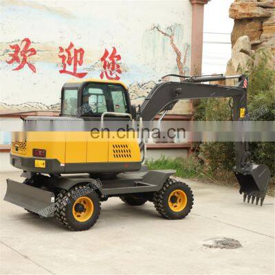 Cheap wheel excavator rubber tire excavator