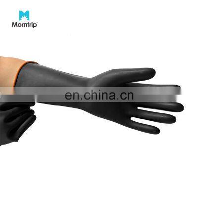 High Quality Certificated CE Durable Reusable Chemical Resistant Anti-acid Natural Latex Rubber Gloves