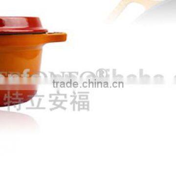 Factory Price Trionfo Orange Pot Pre-seasoned Cast Iron Cookware Enameled Hot Pot photo-2