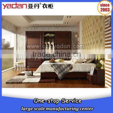 Wholesale customized bedroom design brown color panel furniture