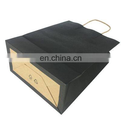 Costom Disposable Takeaway Food Packaging Greaseproof Paper Bag Shopping Clothes Packaging Bag With Bolas photo-5